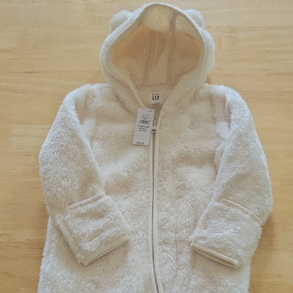 GAP Cozy Cream Fleece Baby Hoodie